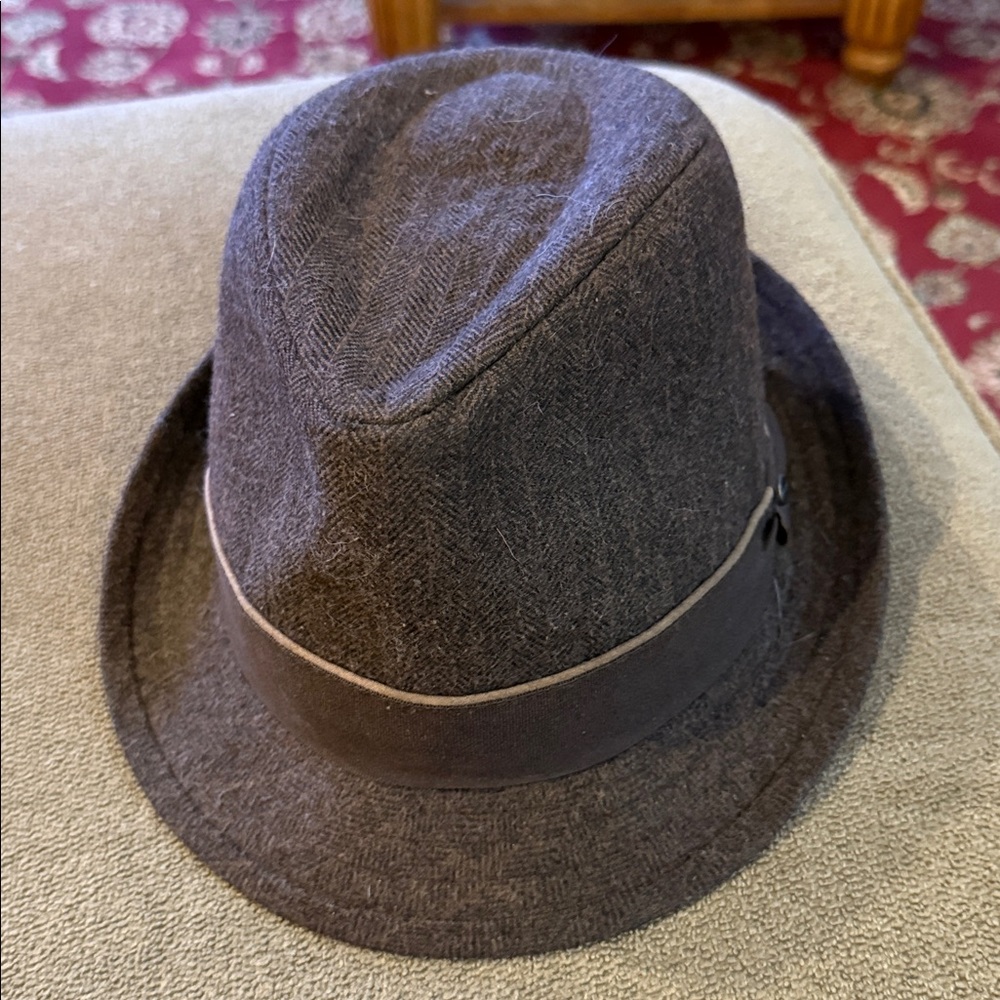 All American Stetson Wool blend Brown Fedora Hat S/M (TD)